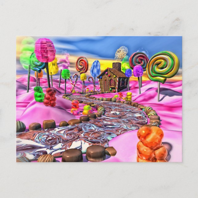 Pink Candyland Postkarte (Vorderseite)
