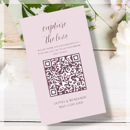 Pink | Capture the Liebe QR Code Begleitkarte