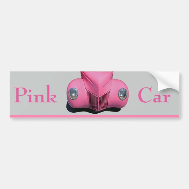 Pink Car Autoaufkleber (Vorne)