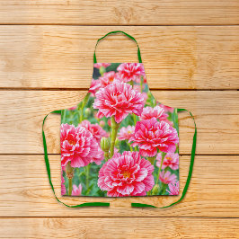 Pink Carnations Apron Schürze