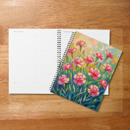 Pink Carnations Planner Planer