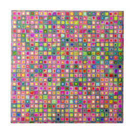 Pink 'Carnings' Texturierte Mosaikfliesen Muster Fliese
