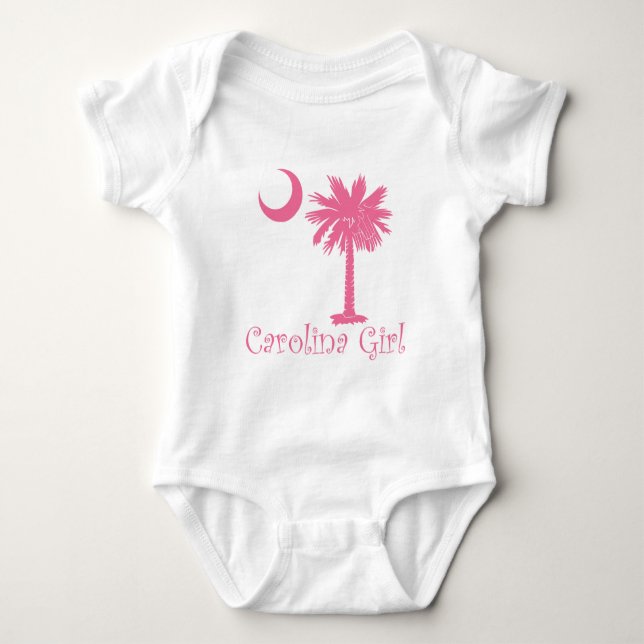 Pink Carolina Girl Palmetto Baby Strampler (Vorderseite)