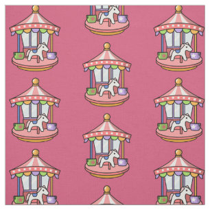Pink Carousel Stoff