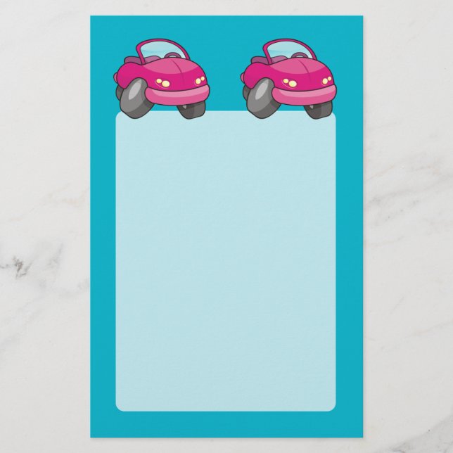 Pink Cartoon Car Flyer (Vorne)
