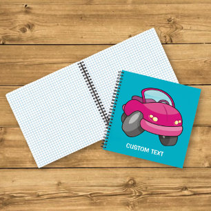 Pink Cartoon Car Notizbuch