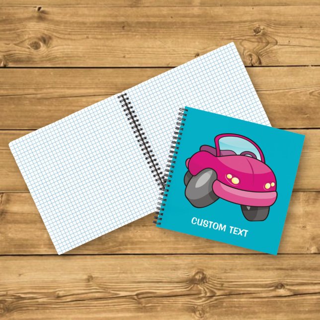 Pink Cartoon Car Notizbuch (Von Creator hochgeladen)