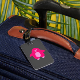 Pink Cartoon Pinguin Gepäckanhänger