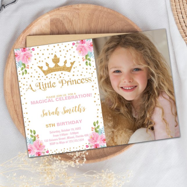 Pink Castle Editable Party Card Einladung (Princess Invitation, Princess Birthday Invitation)