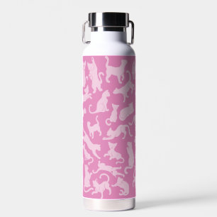 Pink Cat Pattern Trinkflasche