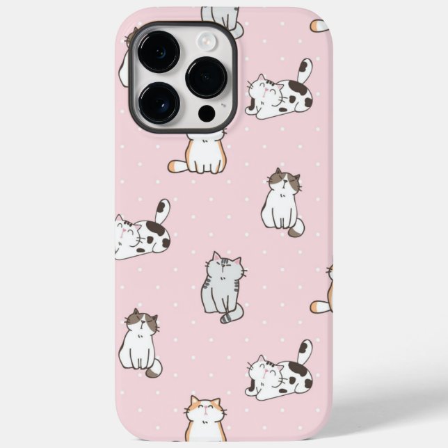 Pink Cat Phone Case (Rückseite)