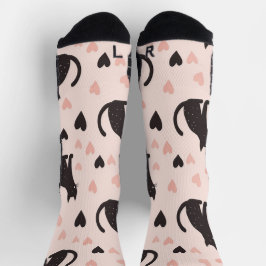 Pink Cat Socken Soft Pink
