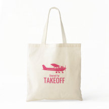 Pink Cessna Airplane Cleared for Takeoff Funny