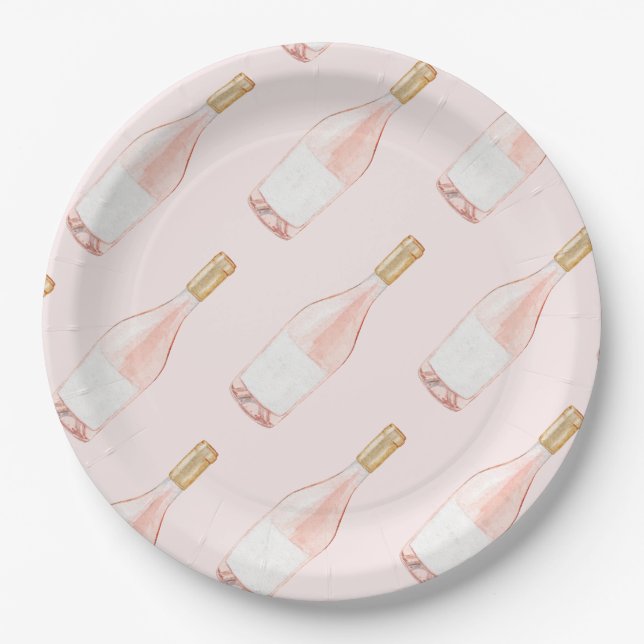 Pink Champagne Brautparty Junggeselinnen-Abschied Pappteller (Vorderseite)
