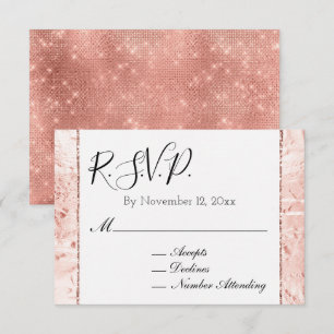 Pink Champagne Rose Glam Sparkle UAWG Begleitkarte