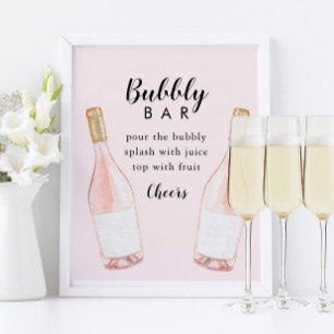 Pink Champagne Sekt Bar Schild
