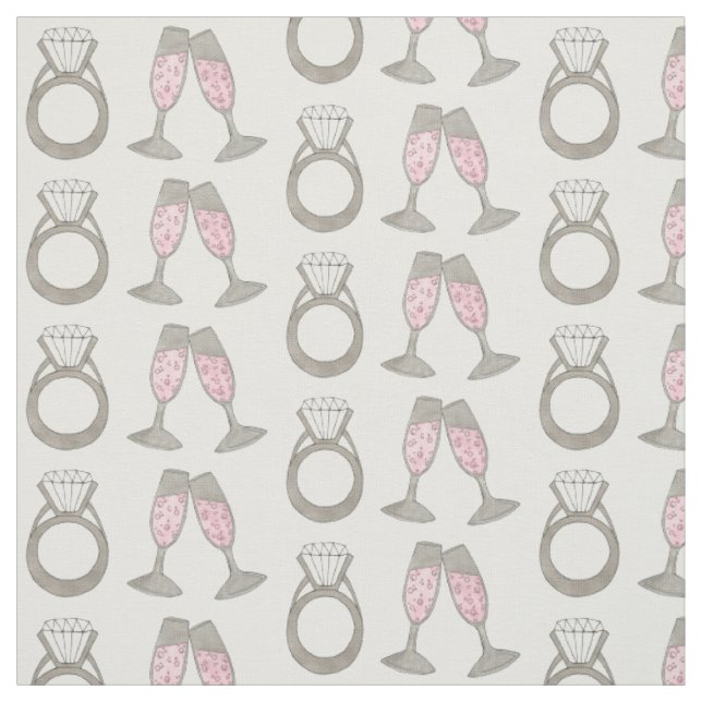 Pink Champagne Wedding Diamond Ring Bride Stoff (Muster)