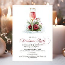 Pink-Champagner-Weihnachtsfeier