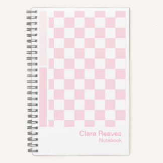 Pink Checkerboard Color Palette Aesthetic Notebook Notizbuch