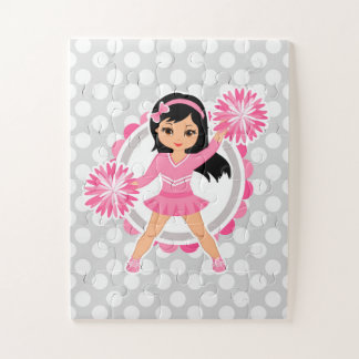 Pink Cheerleader Black Hair - Niedlich Cheerleader