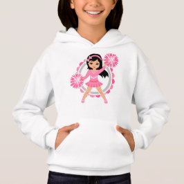 Pink Cheerleader Black Hair - Niedlich Cheerleader Hoodie