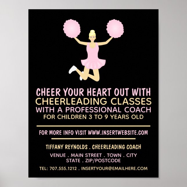 Pink Cheerleader, Cheerleader in der Werbung für K Poster (Vorne)