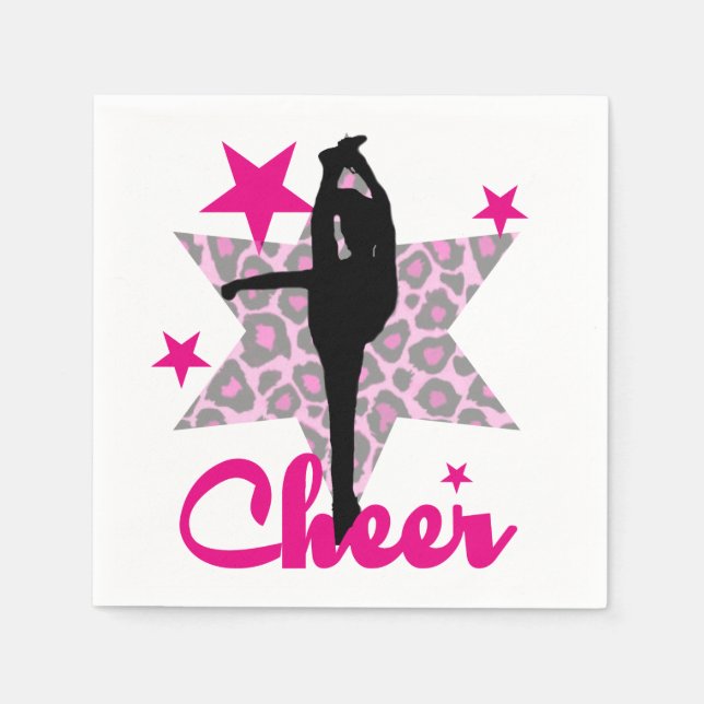 Pink Cheerleader Serviette (Vorderseite)