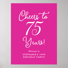 Pink Cheers à 75 ans 75e anniversaire Affiche de b