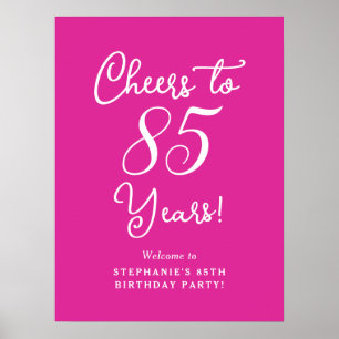 Pink Cheers à 85 ans 85e anniversaire Affiche de b