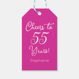 Pink Cheers to 55 Years 55 th Birthday Geschenkanhänger
