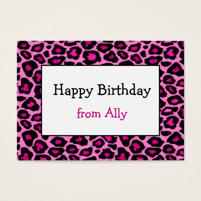 Pink Cheetah Geschenkverpackung / Geschenkmarke (# (Vorderseite)