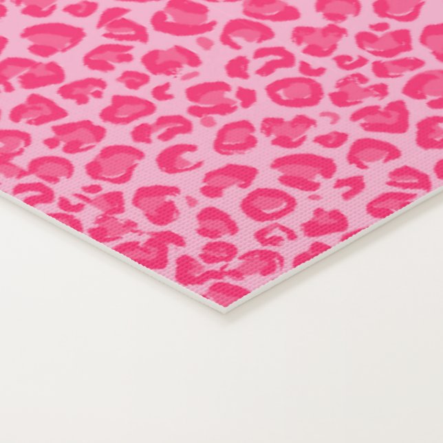 Pink Cheetah Leopard Print Yogamatte (Detail)
