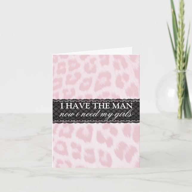 Pink Cheetah Print Bridesmaid Request Card Einladung (Vorderseite)