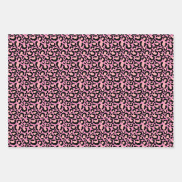 Pink Cheetah Print Geschenkpapier Set