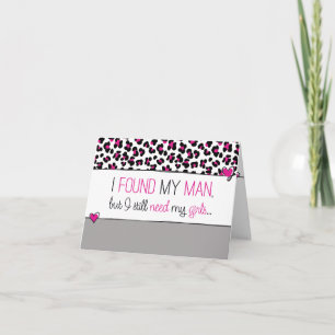 Pink Cheetah Werden Sie mein Blumenmädchen? Karte