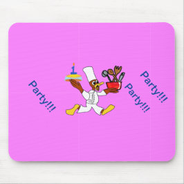 Pink Chef Ducky Birthday Mousepad