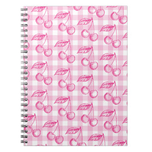 Pink Cherry Ästhetische Koquette Notizblock