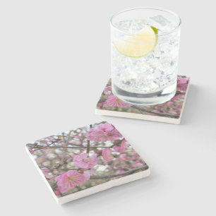 Pink Cherry Blosm / Sakura / ラ(桜) Steinuntersetzer