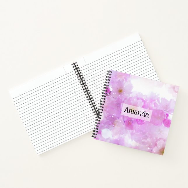 Pink Cherry Blossom Blume Foto Notizbuch (Innenseite)