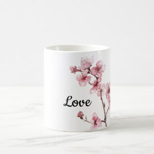 Pink Cherry Blossom Blume Kaffeetasse