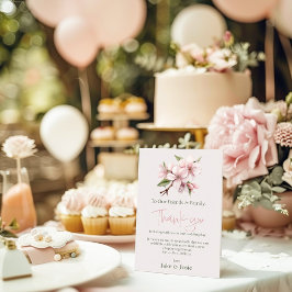 Pink Cherry Blossom Blume Wedding Table vielen Dan Tischnummer