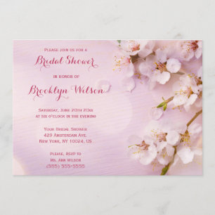 Pink Cherry Blossom Brautparty lädt ein Einladung