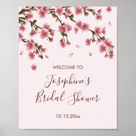 Pink Cherry Blossom Brautparty Poster