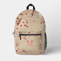 Pink Cherry Blossom Custom Monogram Name