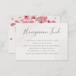 Pink Cherry Blossom Floral Wedding Honeymoon Fund Begleitkarte<br><div class="desc">Eine moderne,  elegante,  blumengeschmückte Hochzeitsflitterkarte mit Blütenrosa Kirschblüten und moderner Kalligraphie auf handgefertigter Papierstruktur.</div>