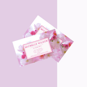 Pink Cherry Blossom - Foto Visitenkarte