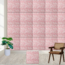 Pink Cherry Blossom Muster Keramik Tile Fliese