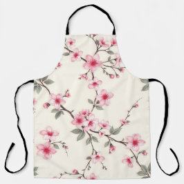 Pink Cherry Blossom Sakura Floral Pattern Spring Schürze