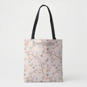 Pink Cherry Blossom Sakura Muster auf Pink (2) Tasche