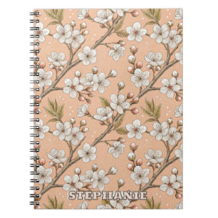 Pink Cherry Blossom Sakura Muster auf Pink (3) Notizblock